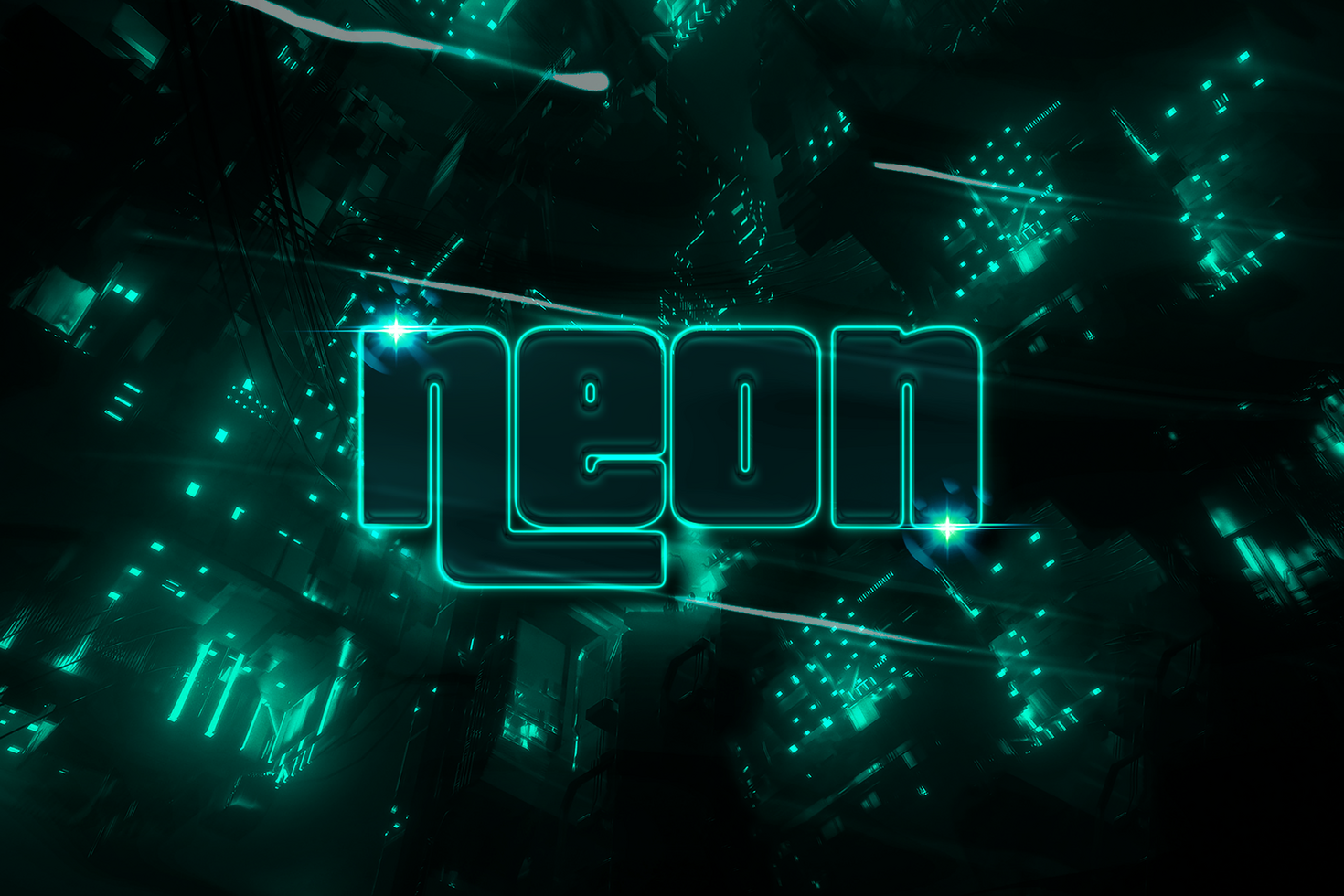 Neon Text Effect psd