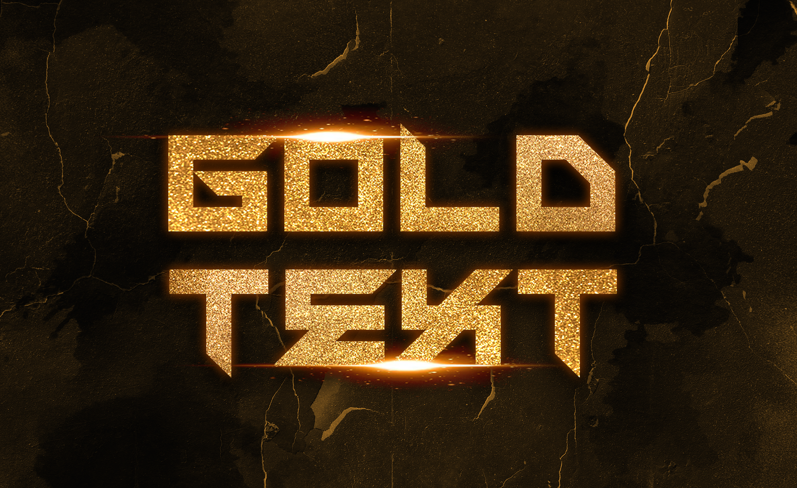 Gold Text Effect psd