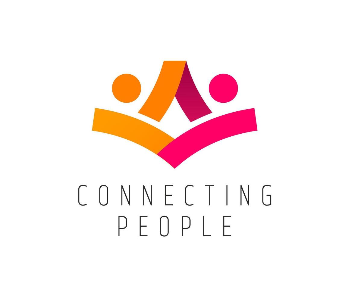 Community connect people together icon, teamwork vector