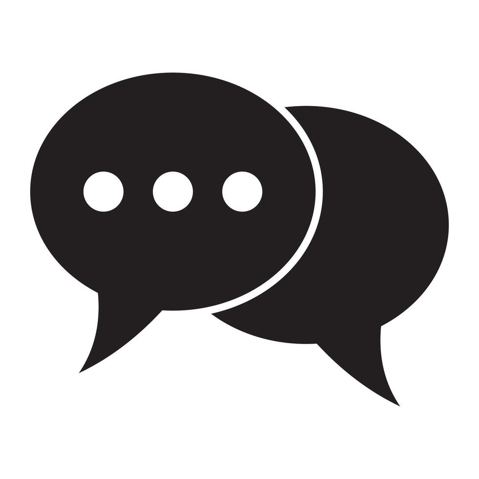Chat icon. Talk speech bubble icon. vector