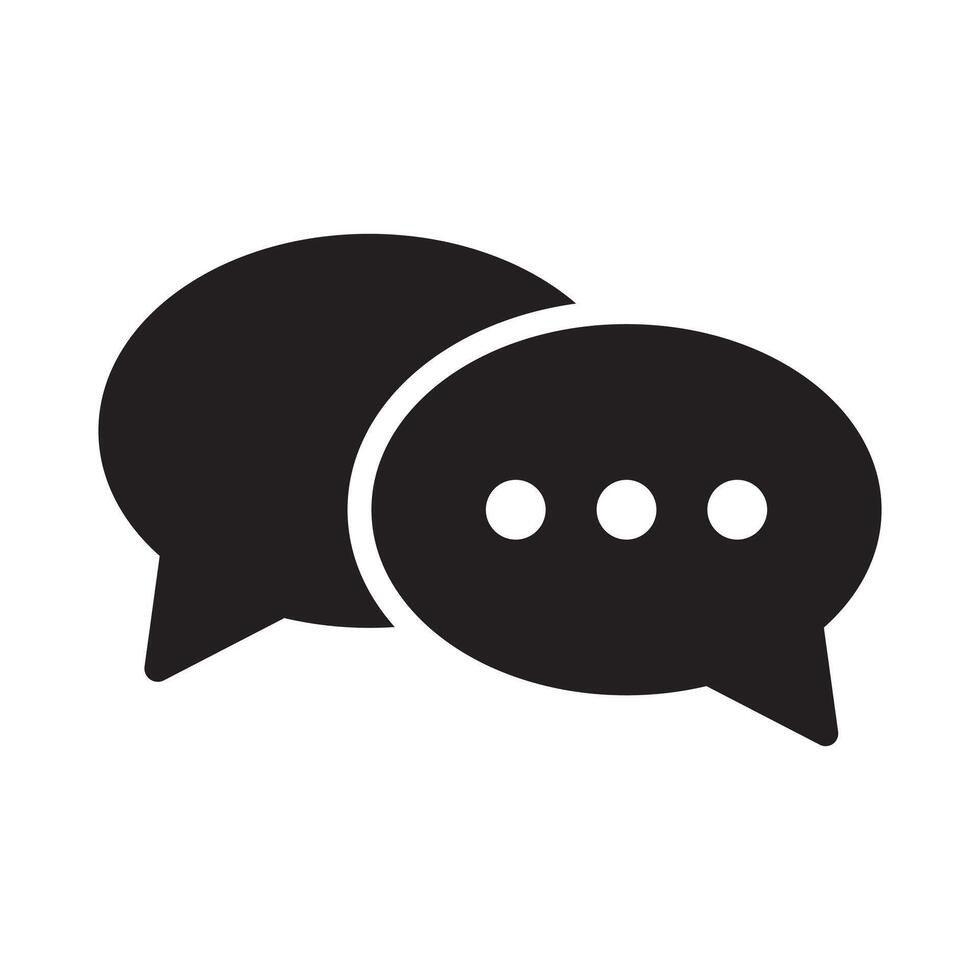 Chat icon. Talk speech bubble icon. Dialogue balloon icon. vector