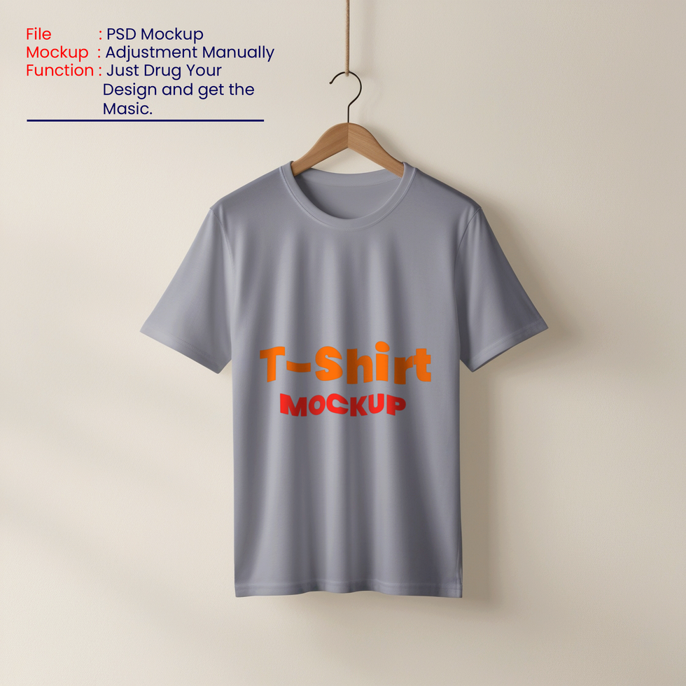 Blank TShirt Mockup Featuring Modern Display for Custom Design Projects psd