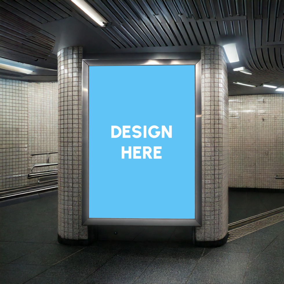 Billboard Station Mockup psd