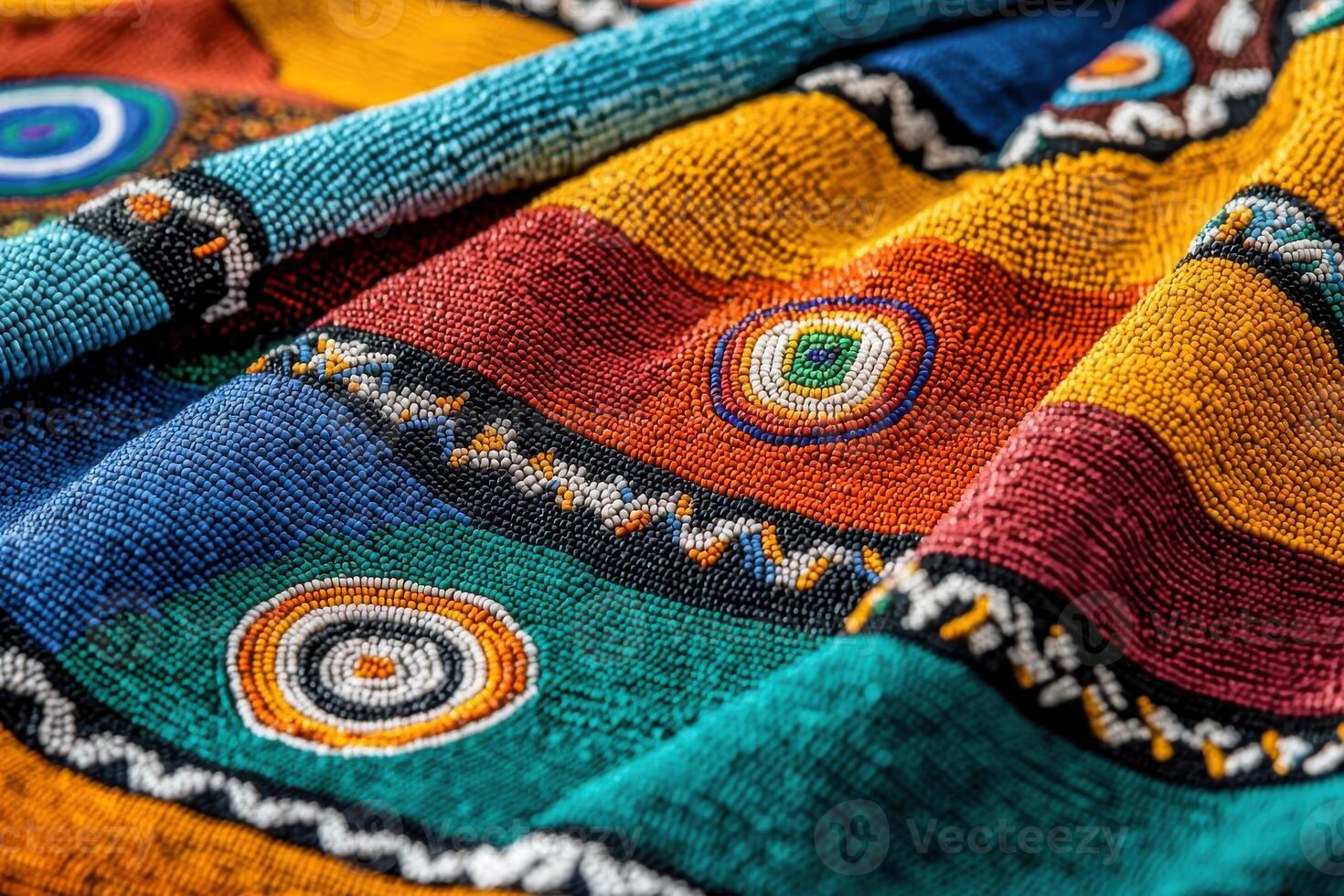 Intricate Zulu beadwork, colorful patterns and symbolism photo