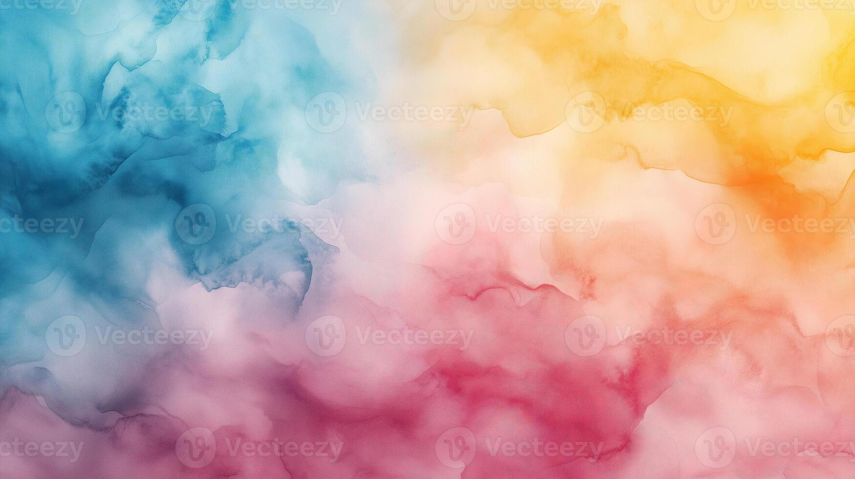 Colorful abstract background with swirling patterns in blue, yellow, and pink hues, perfect for design projects. photo