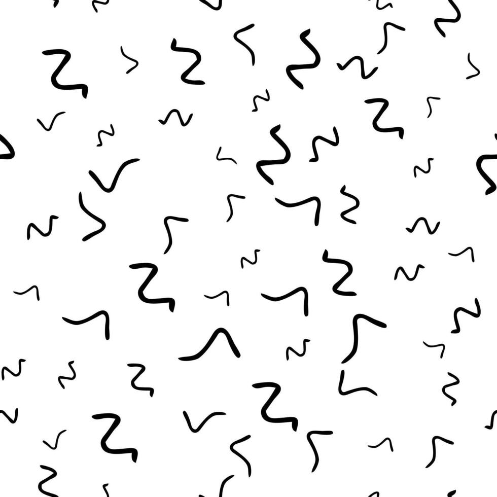 Seamless pattern with sketch squiggle vector