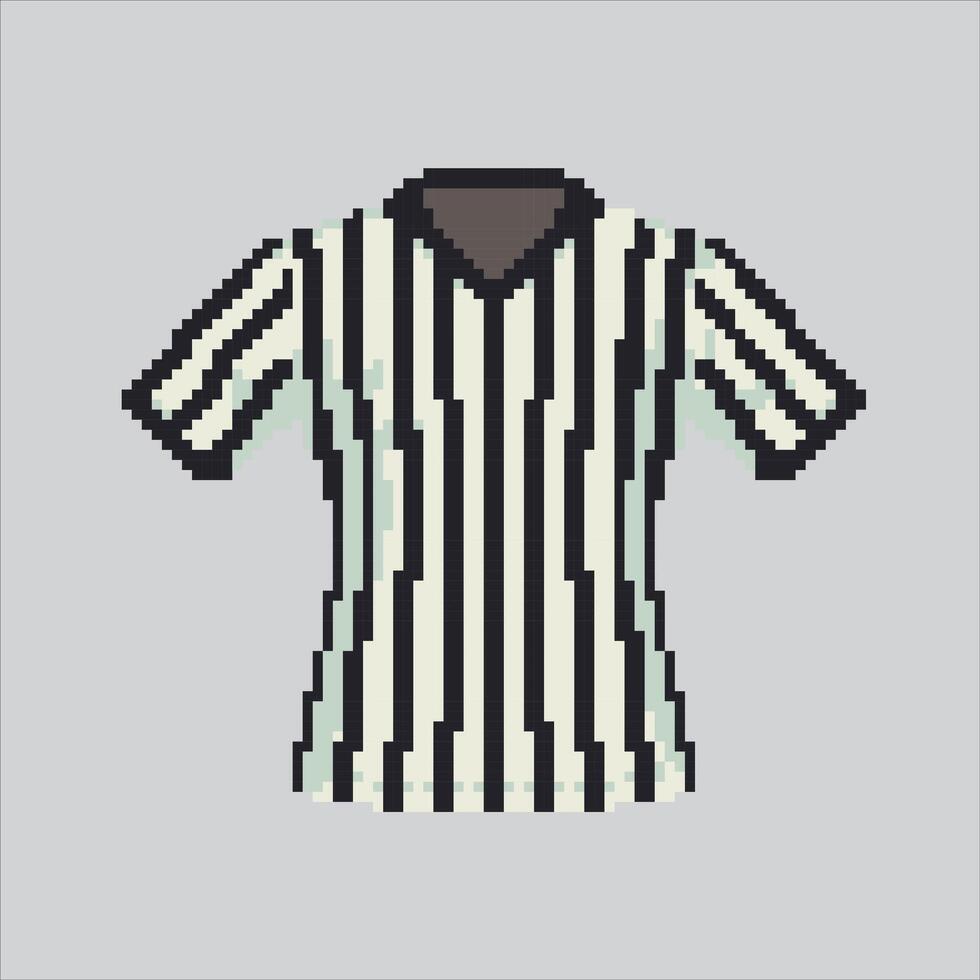 Pixelated Soccer Referee. Soccer Football Referee Jersey pixelated for the pixel art game and icon for website and game. old school retro. vector