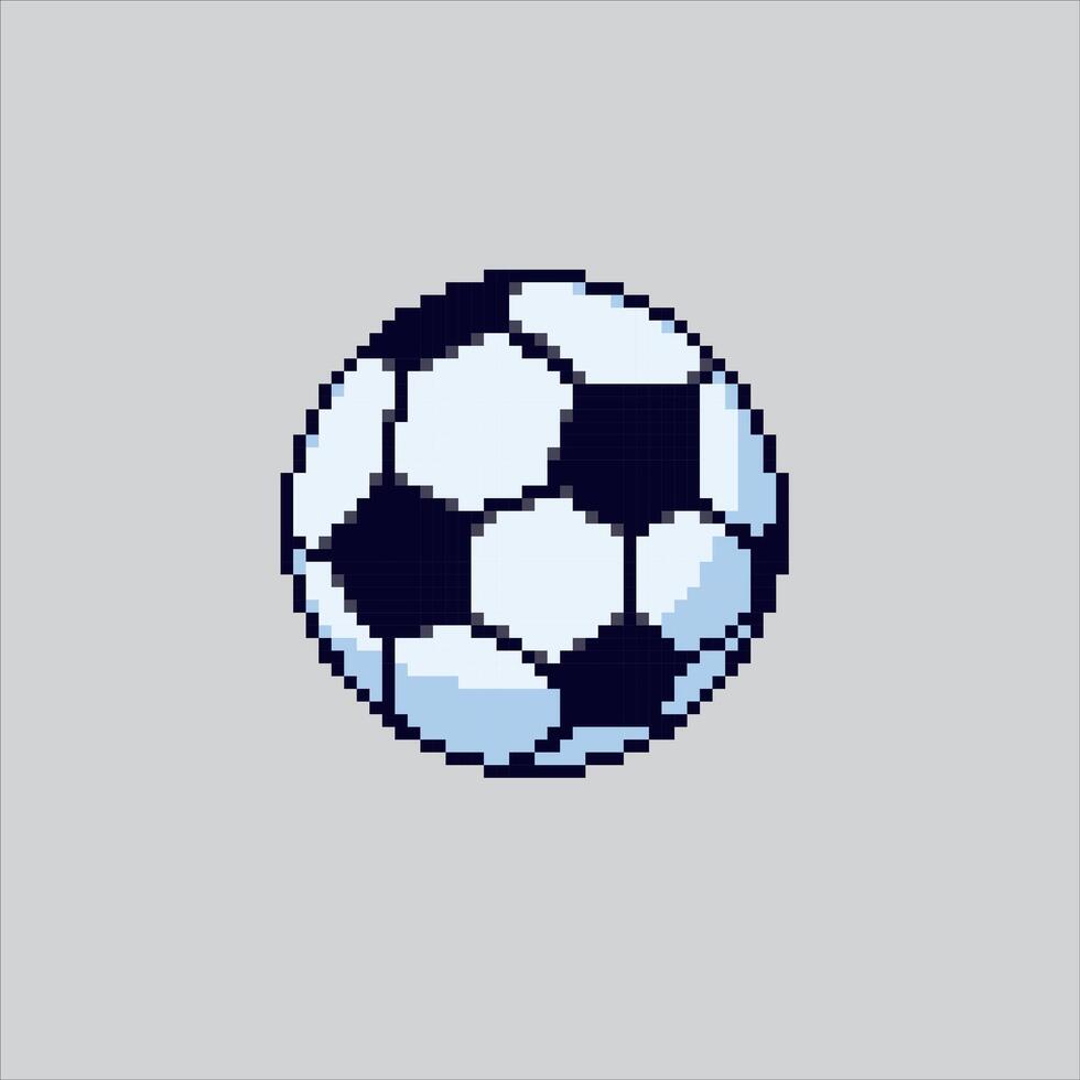 Soccer Football Ball pixelated for the pixel art game and icon for website and game. old school retro. vector