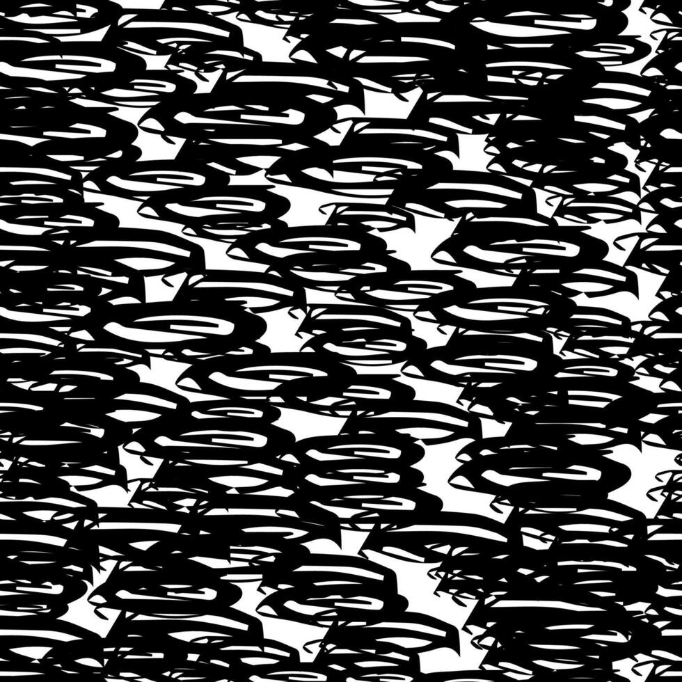 Seamless pattern with sketch oval shape vector