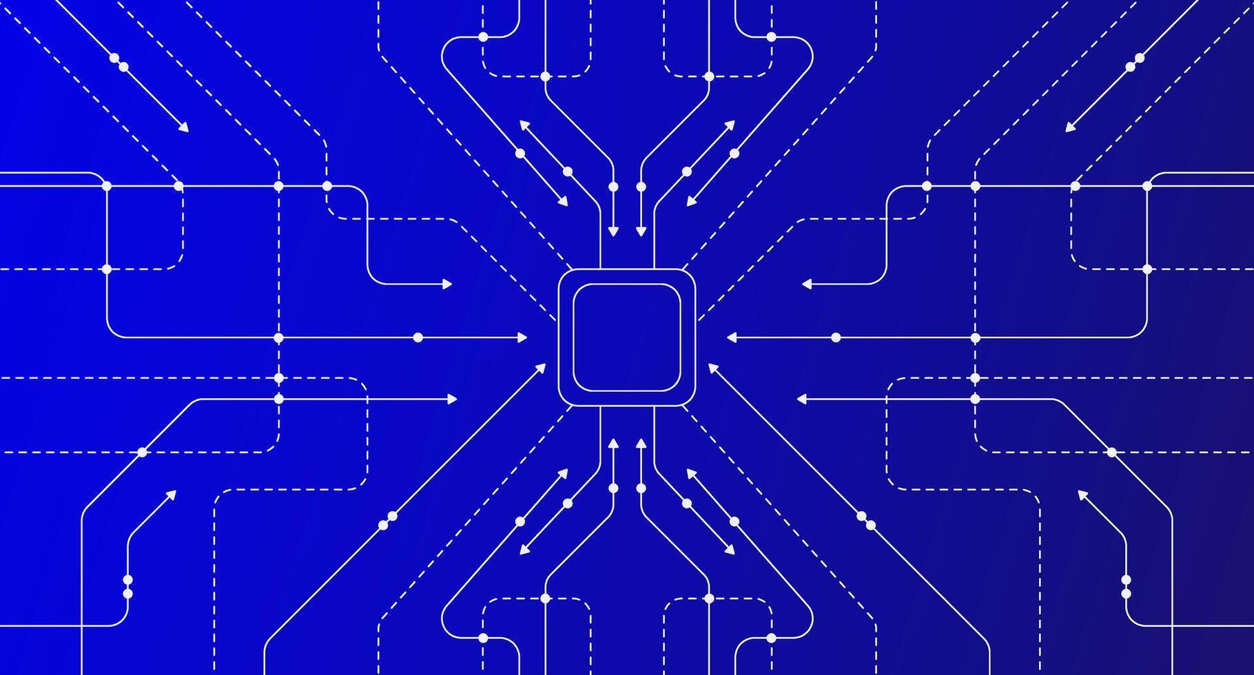 Abstract digital circuit background, computer motherboard circuit blueprint, suitable as a design element about technology, systems, connections, chips, cyber, and data flow. vector