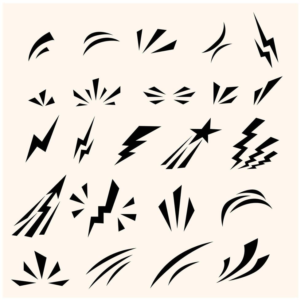 Set of comic manga hand drawn With illustration style doodle and line art vector