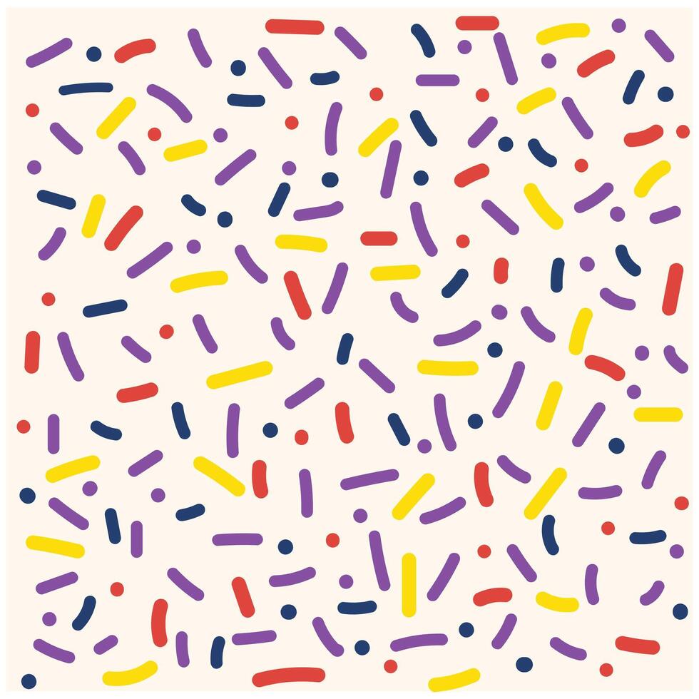 Confetti background with background cream vector