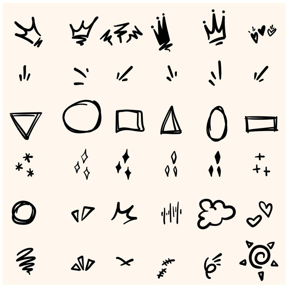 Cute cartoony expression With illustration style doodle and line art vector