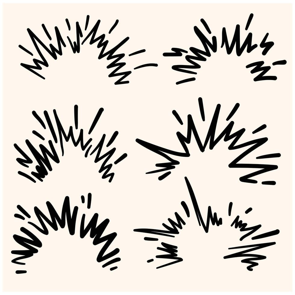 Cartoon boom effect With illustration style doodle and line art vector