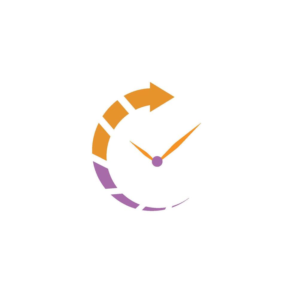 clock illustration logo vector