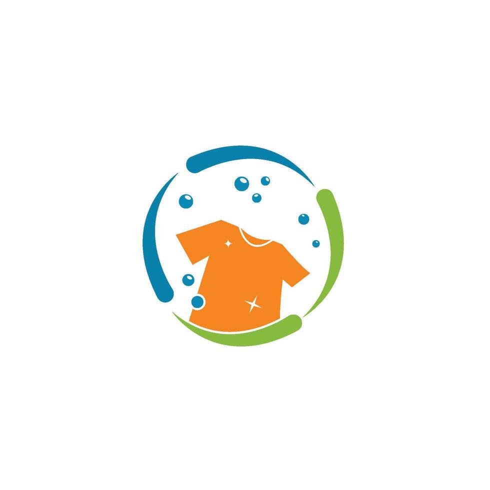 Laundry logo template vector