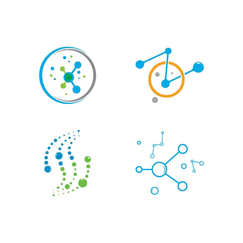 molecule illustration logo vector