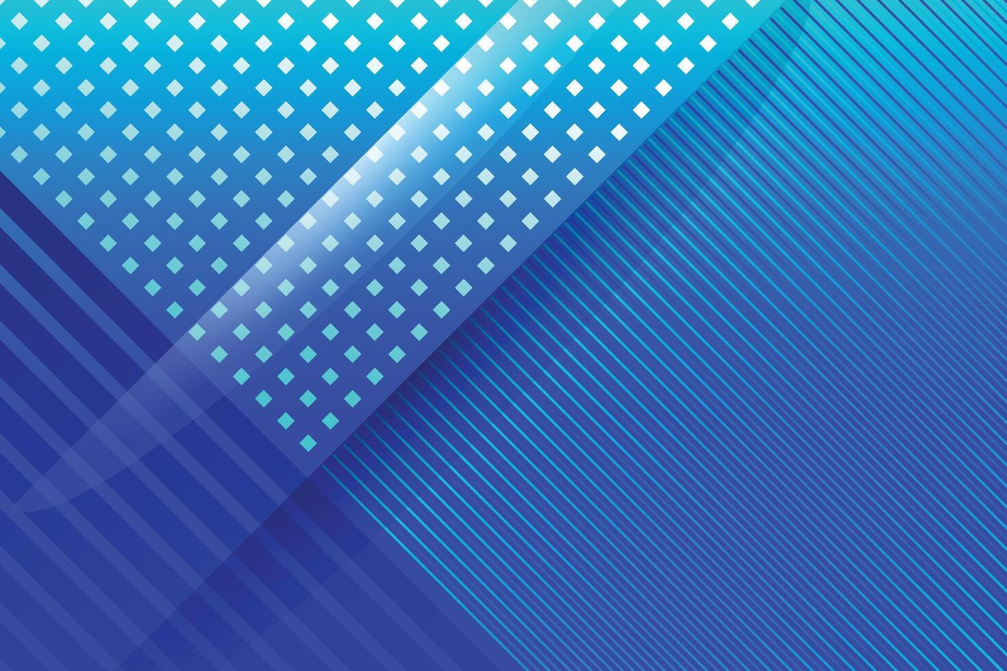 Abstract dotted and lines of light and dark blue color gradient background. Modern minimalistic and geometric design template. vector