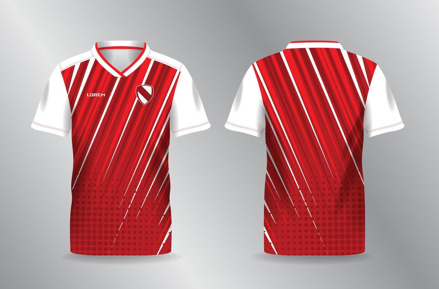 red abstract background and pattern for sport jersey mockup template vector