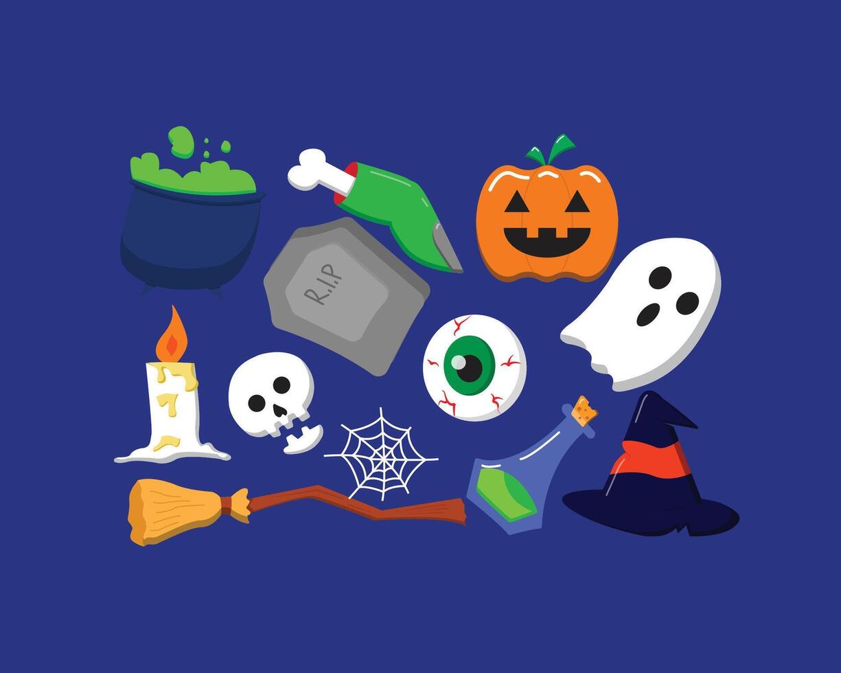 Flat design halloween item vector