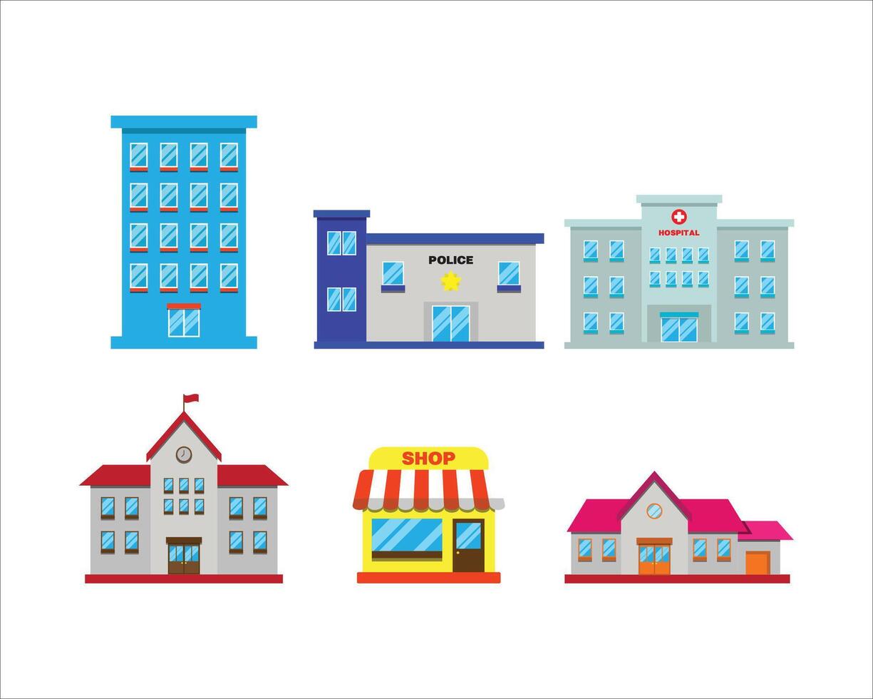 Building icon art vector