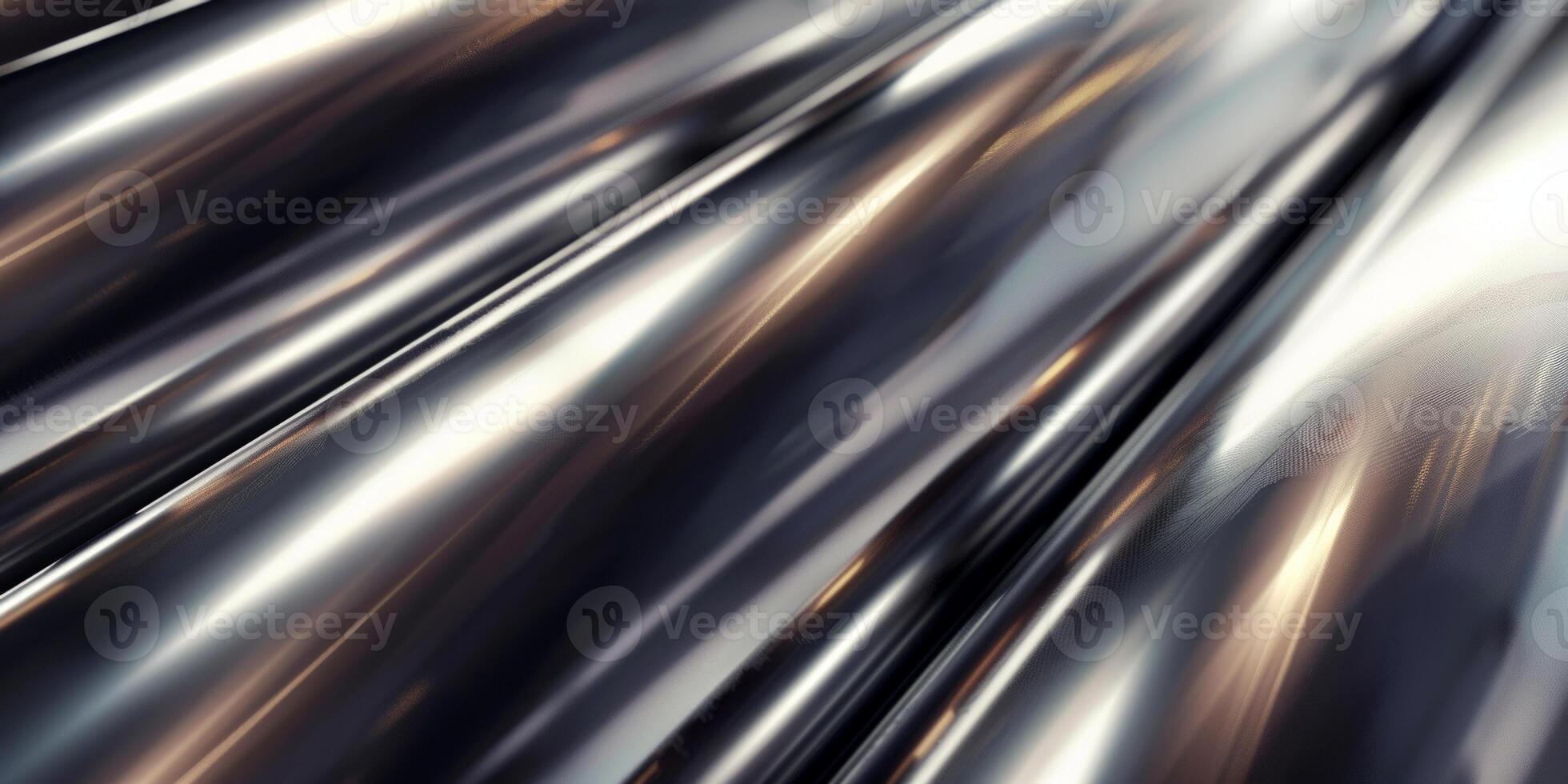 Circular silver object. Metallic shape for design projects. photo