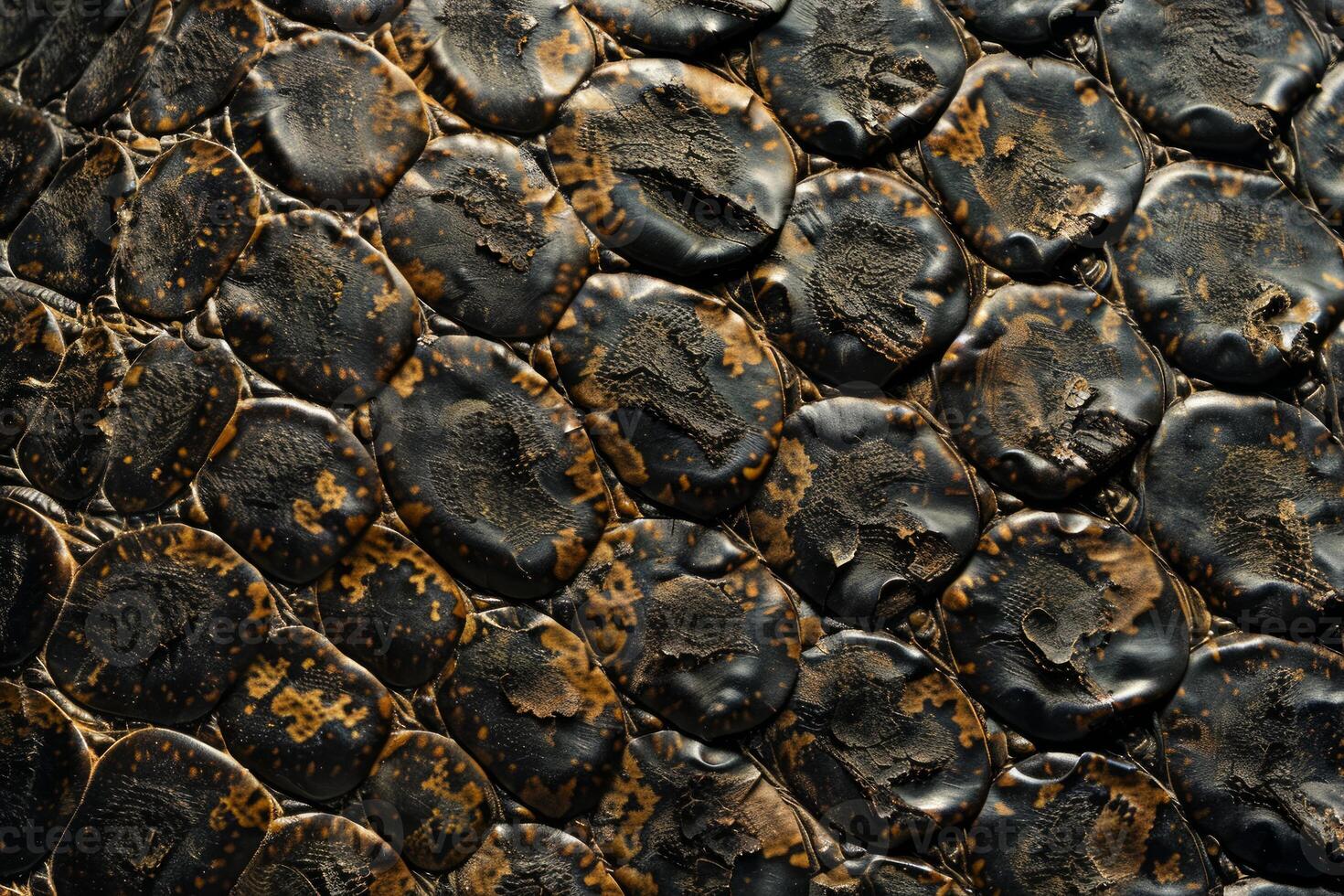 Brown and green snake skin texture. Animal texture background. photo