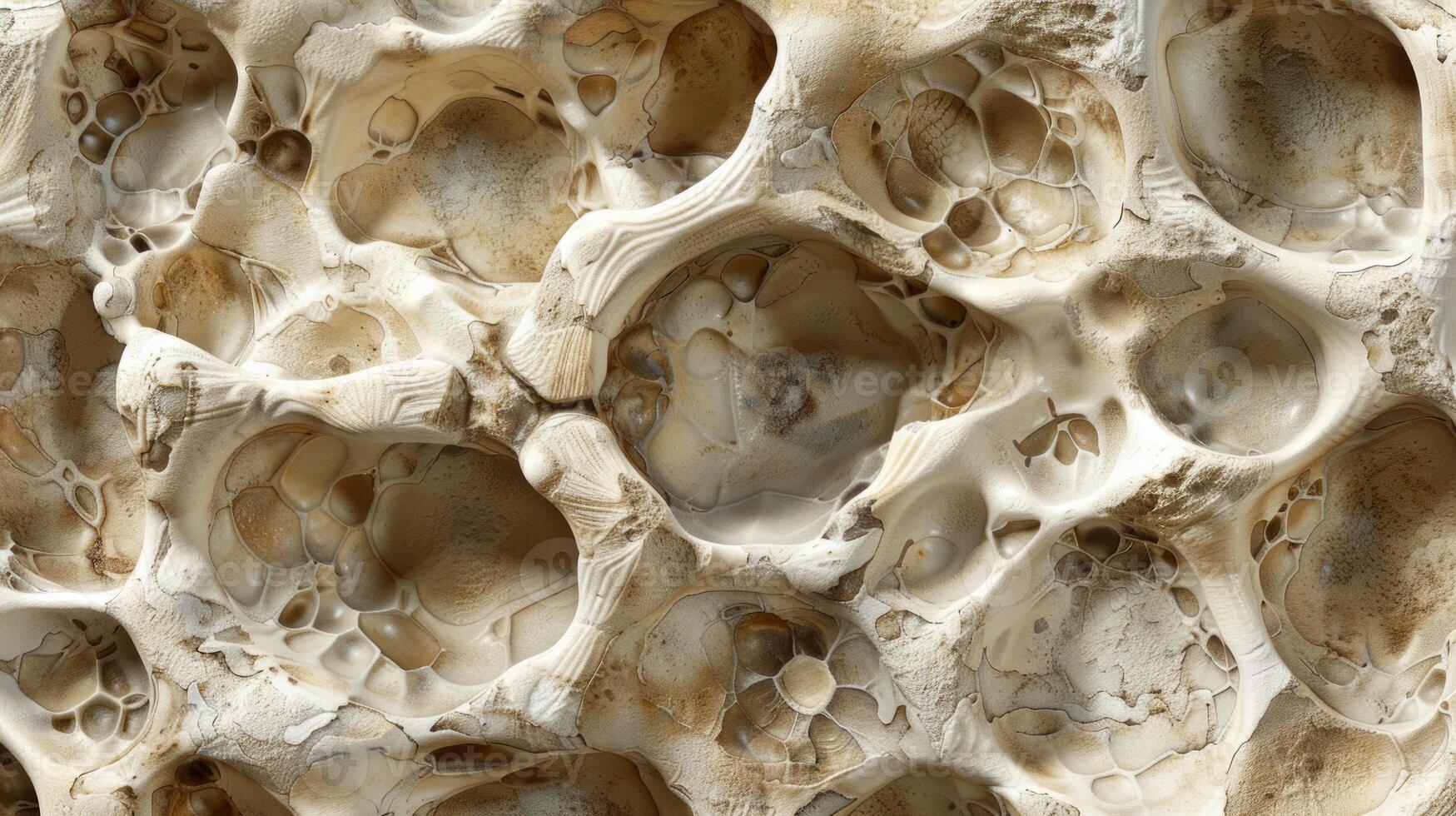 Textured white object with holes. Abstract background. photo