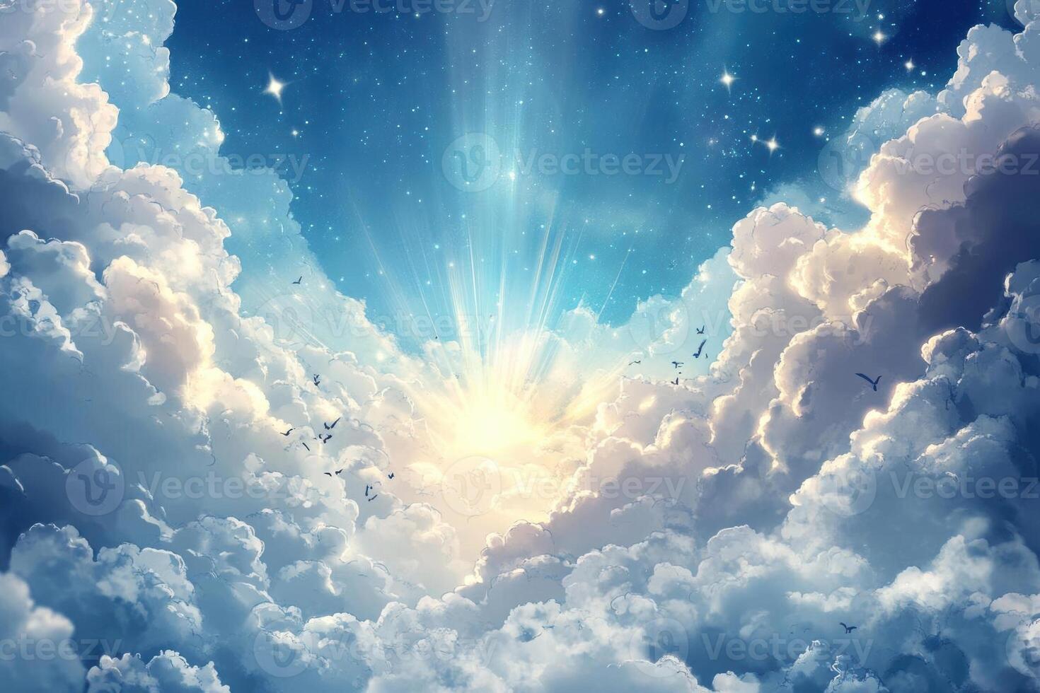 Celestial Dawn A Symphony of Light and Clouds photo