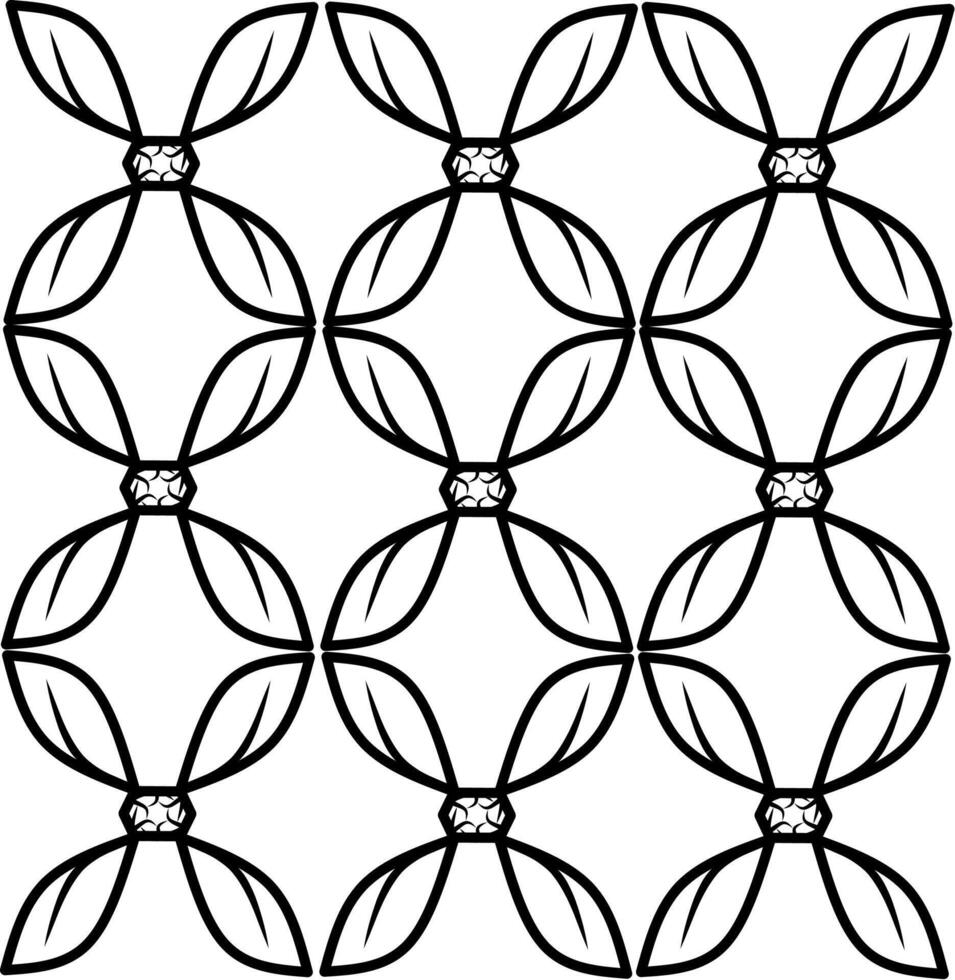 the leaf pattern is black vector