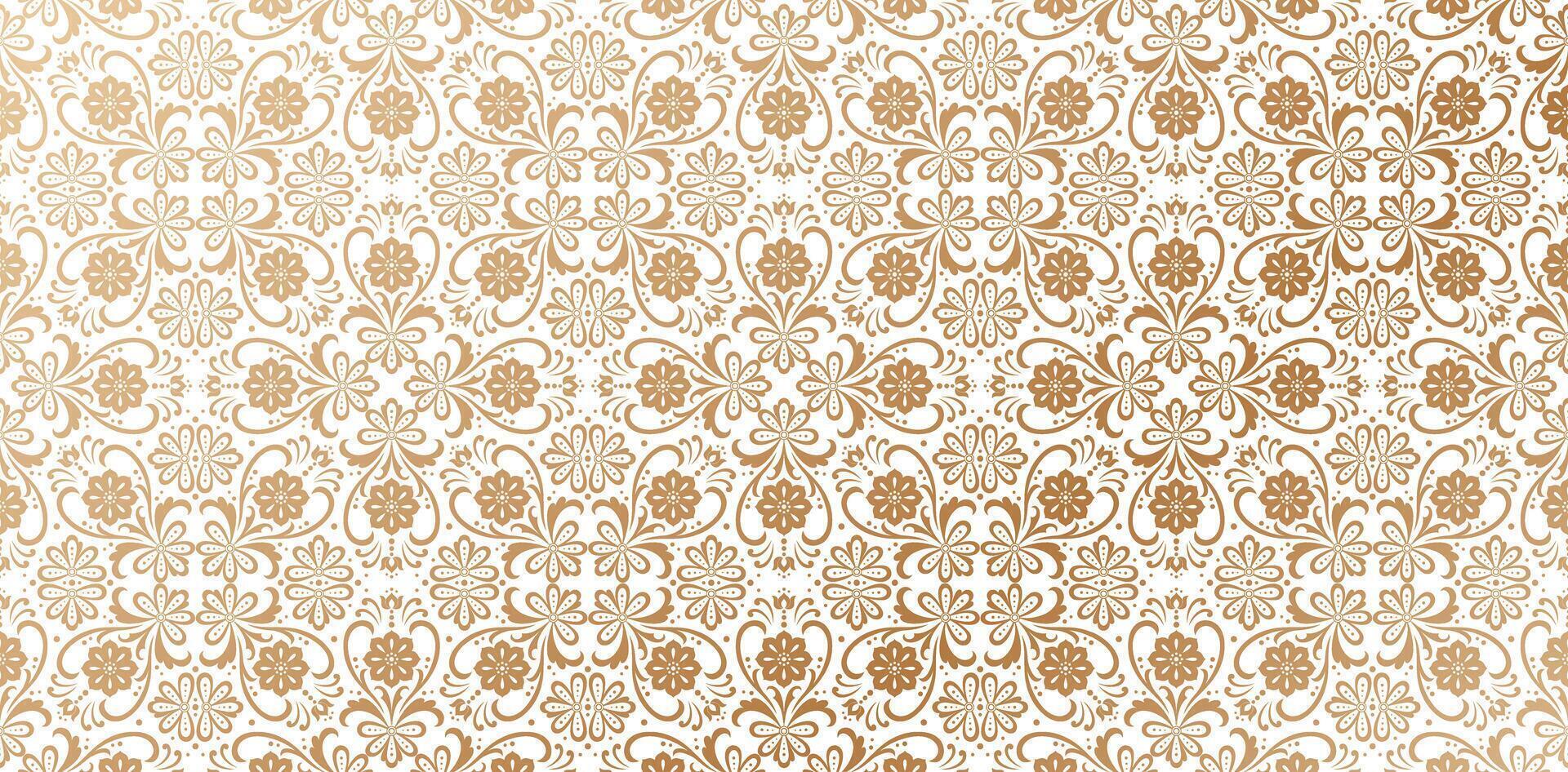 symmetrical pattern ornament golden color isolated white backgrounds for wallpaper concept, fabric, textile, book cover, wrapping paper, decorative background prints, wrap papers, motif models concept vector