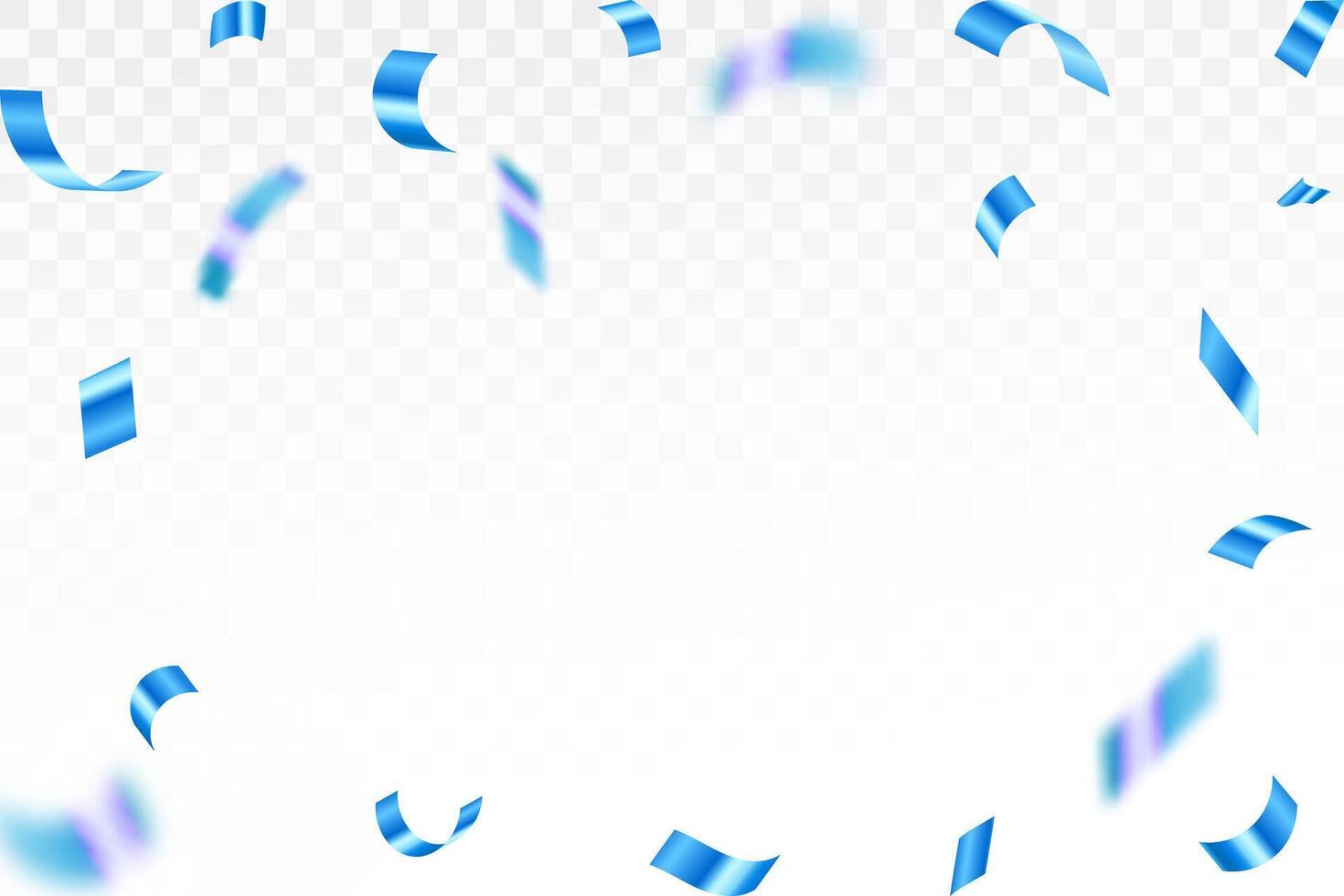 Celebration background template with confetti and blue ribbons, Luxury blue confetti and carnival ribbons. Luxury greeting rich invitation card, Birthday, Holiday, vector