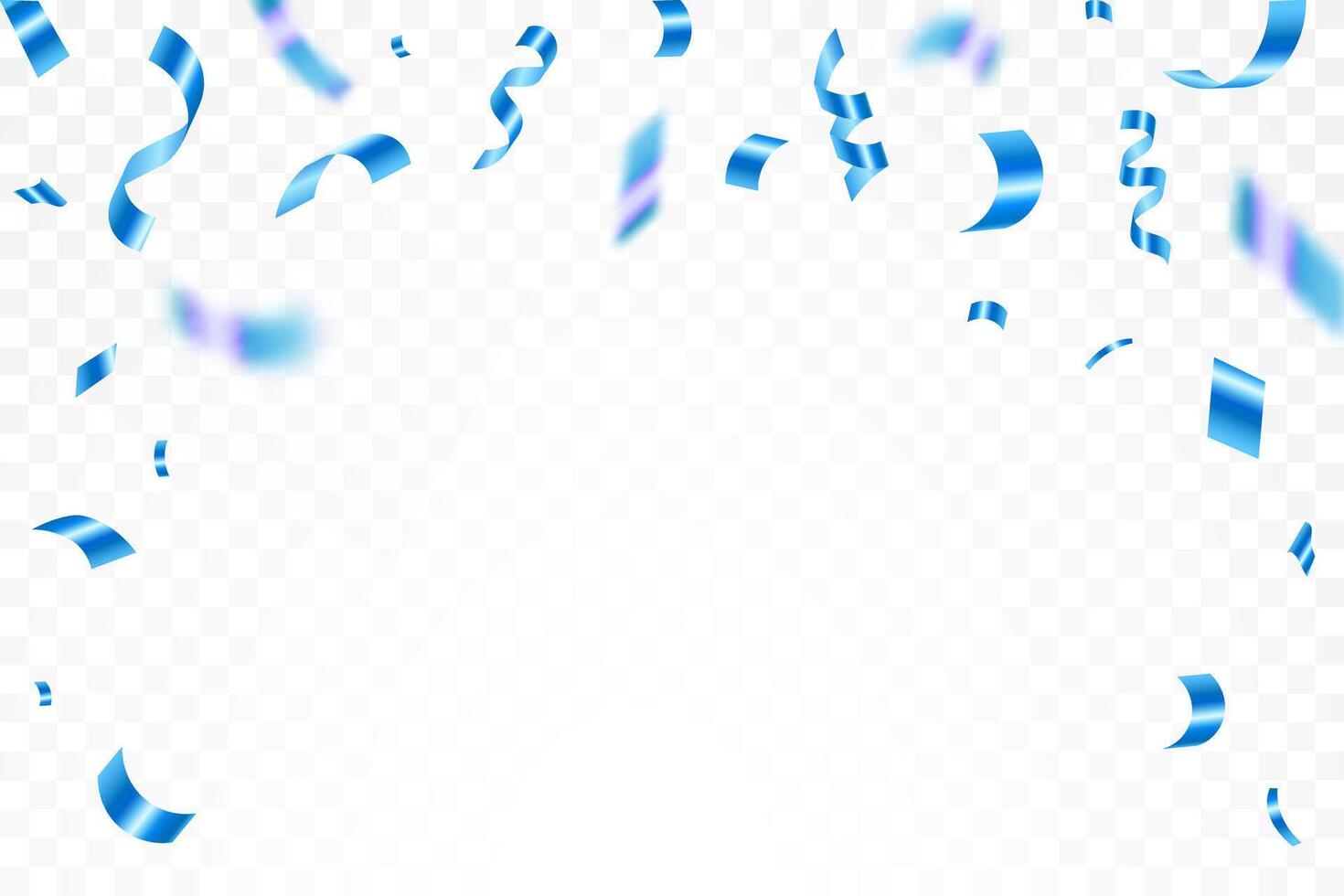Blue confetti abstract pattern border frame, Bright festive tinsel of blue color. Valentines Day, Birthday, Holiday, New Year, Carnival festivity, confetti, vector
