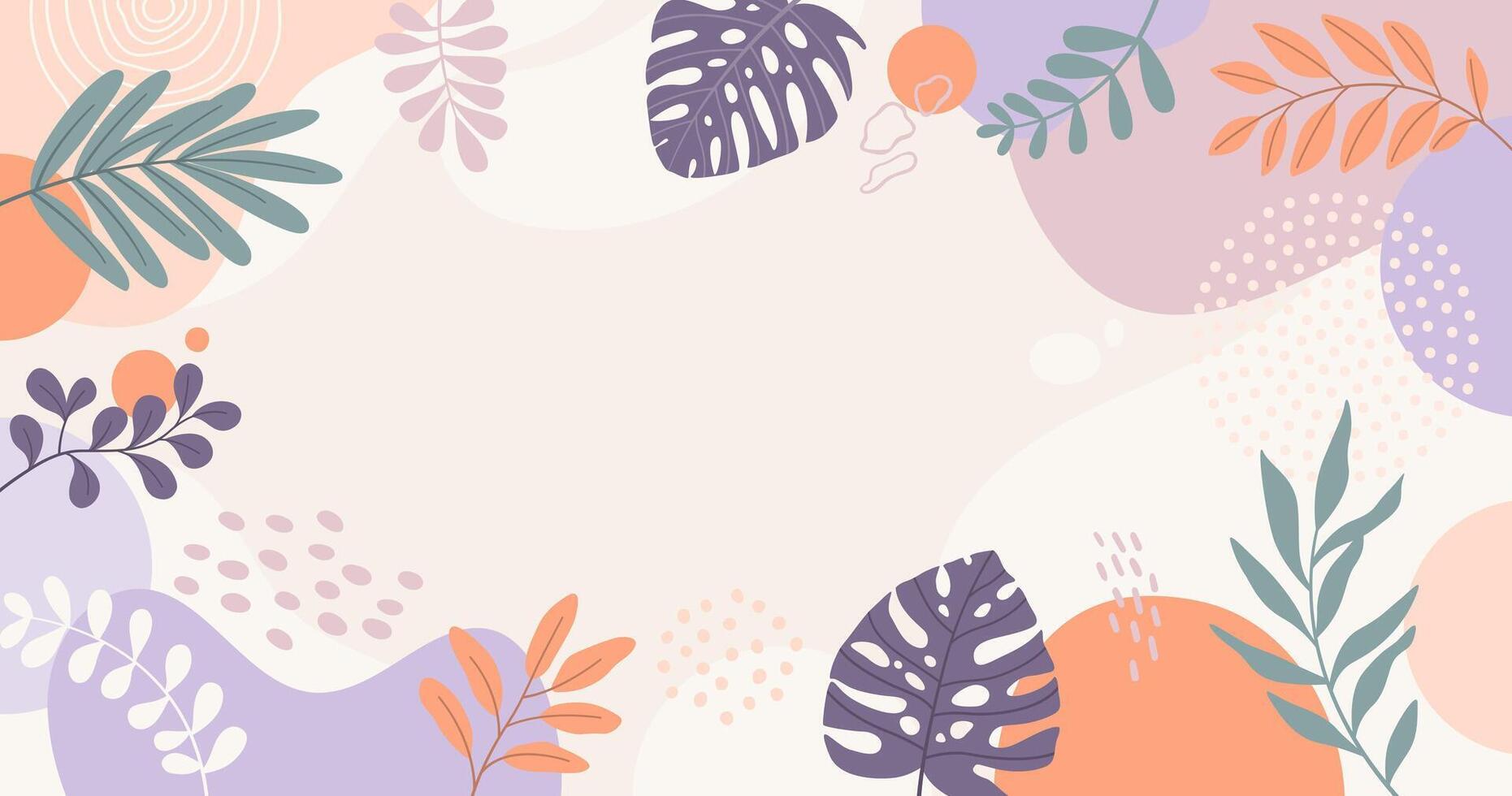 Spring background with beautiful. flower background for design. Colorful background with tropical plants. vector