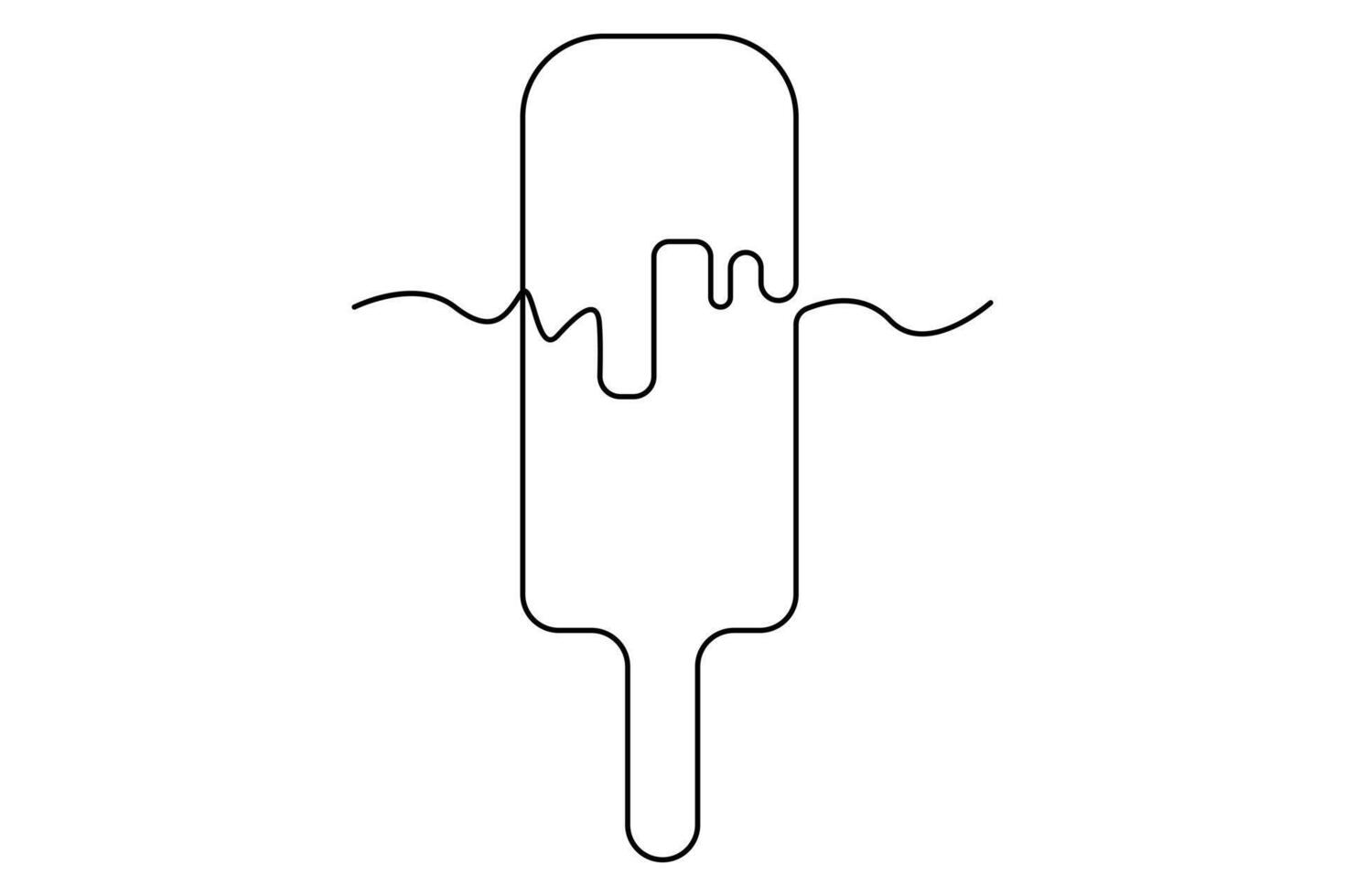 Deliciously simple ice cream line art modern minimalist illustrations vector