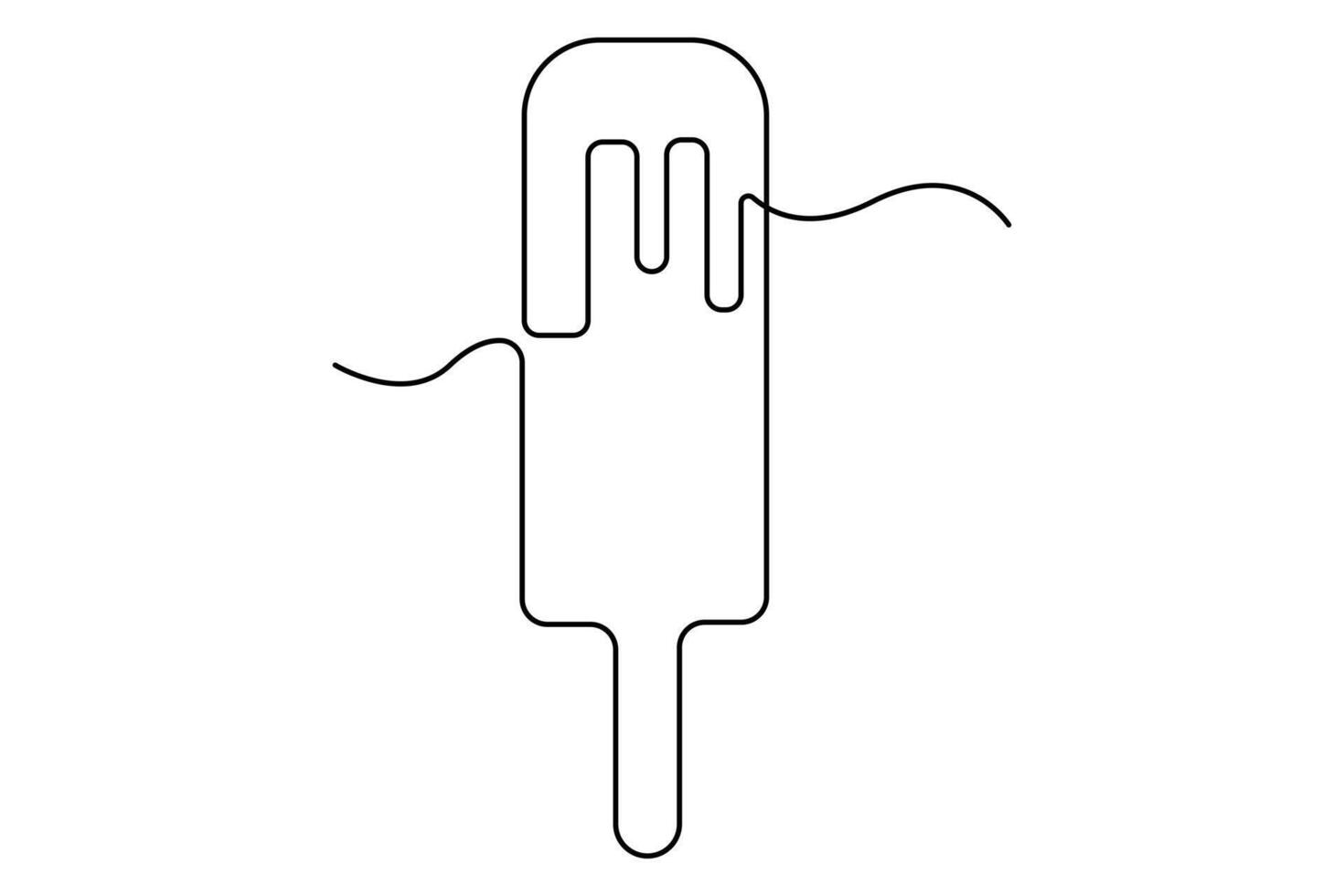 Minimalist one line ice cream art simple yet sweet dessert drawings vector