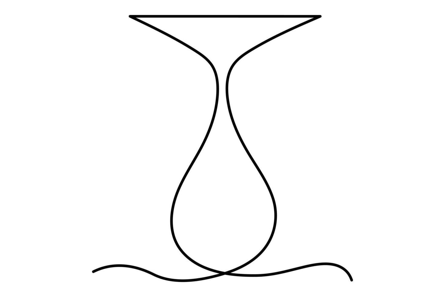 Elegant water drop single line art illustration vector