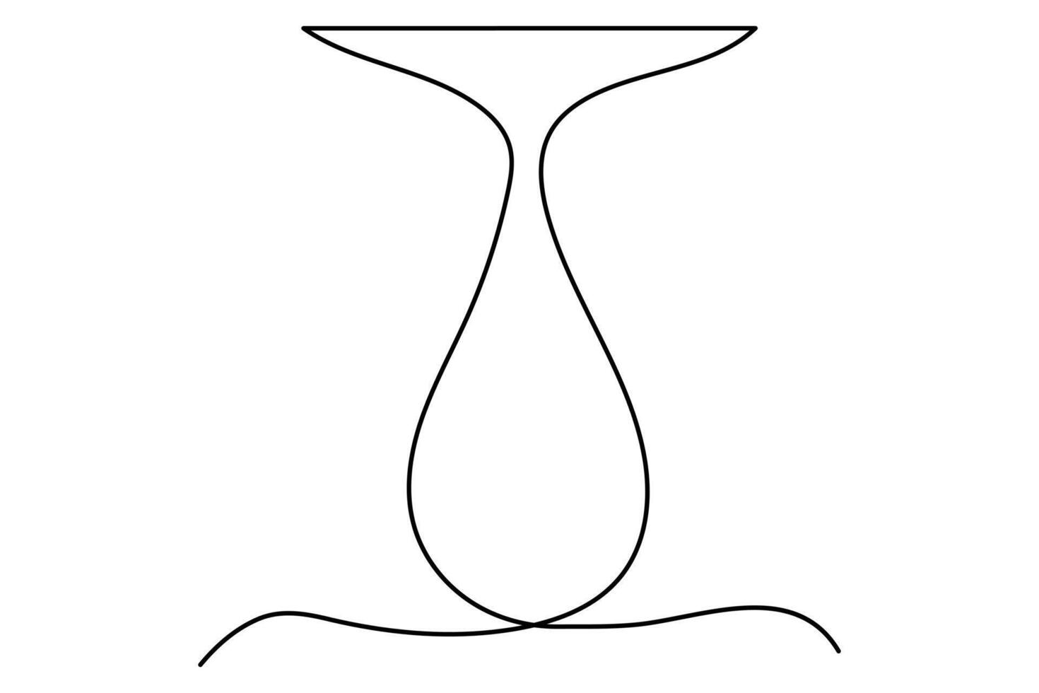 Elegant continuous line drawing of water drop icon vector