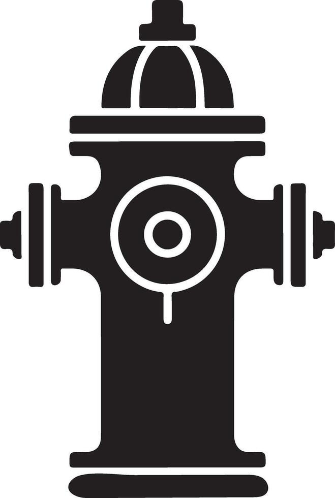 Silhouette fire hydrant black color only vector