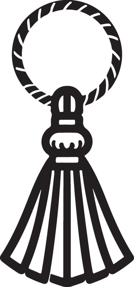 Tassel Silhouette Icon Isolated On Stock vector
