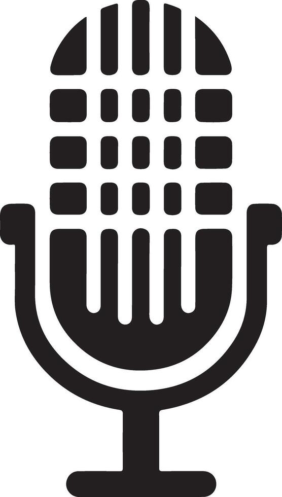 Retro vintage microphone on white background vector