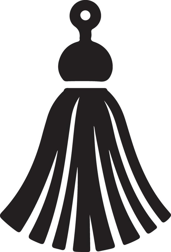 Tassel Silhouette Icon Isolated vector