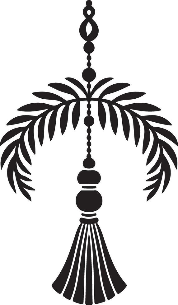 black hanging decorative tassels image vector