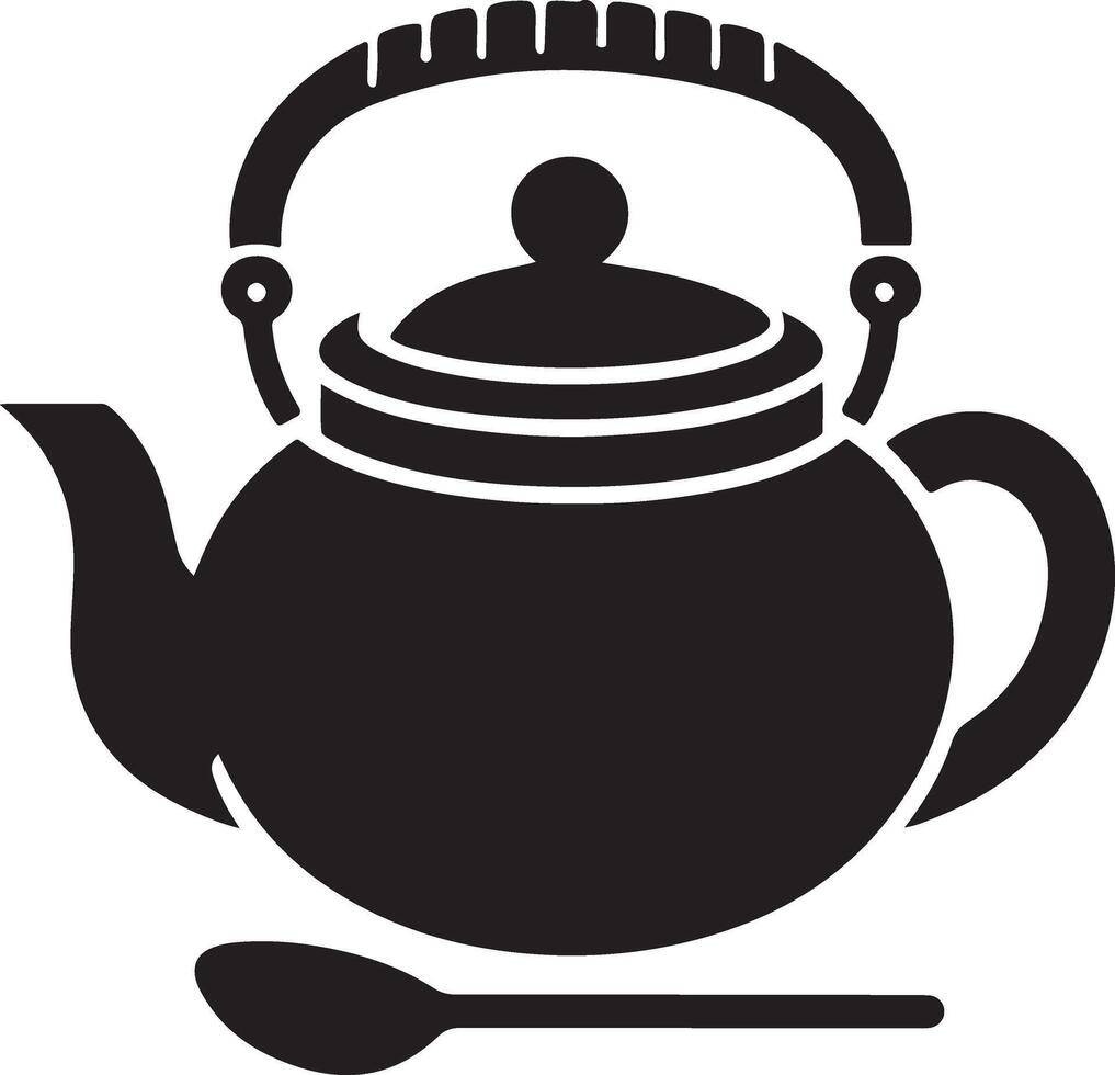 Beautiful teapot silhouette Royalty image vector