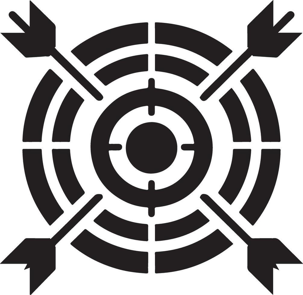 Target Icon With Arrow Stock Illustration vector