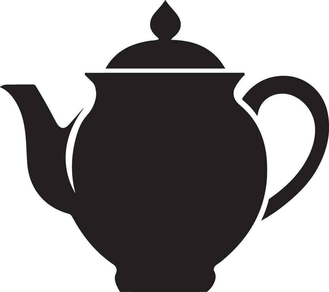 Teapot Silhouette Icon Stock Illustration vector