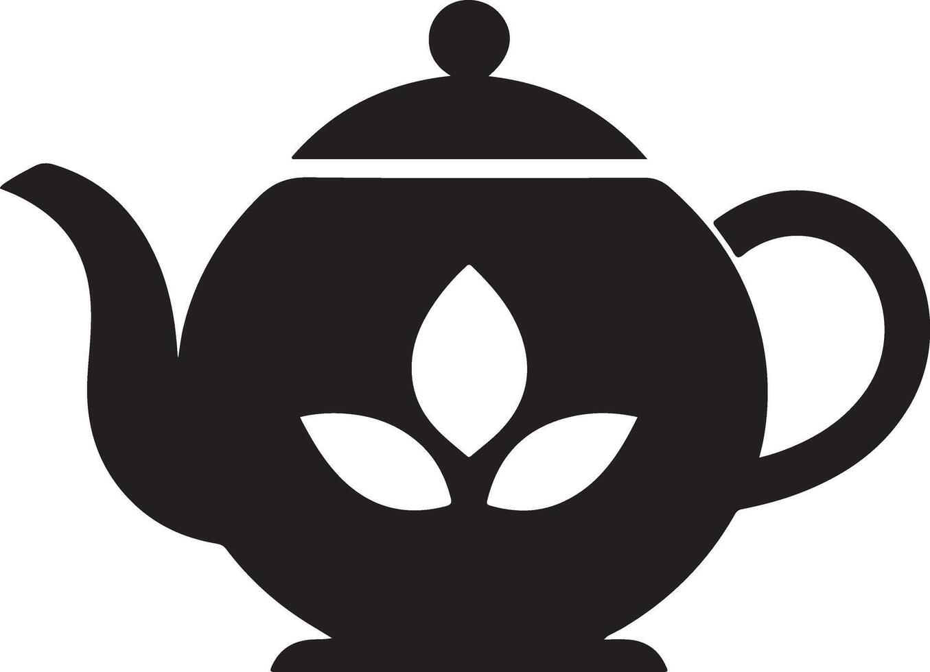 Silhouette Kettles Teapots Coffee Pot Abstract Design Logo vector