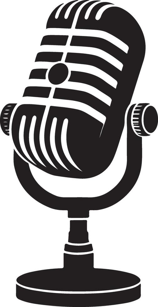 Silhouettes Mic Royalty Images vector