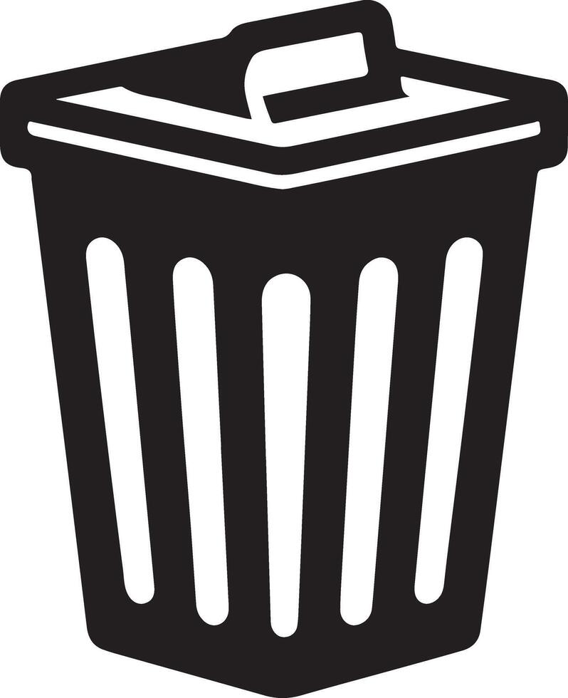 Trash Can Silhouette Stock Illustrations vector