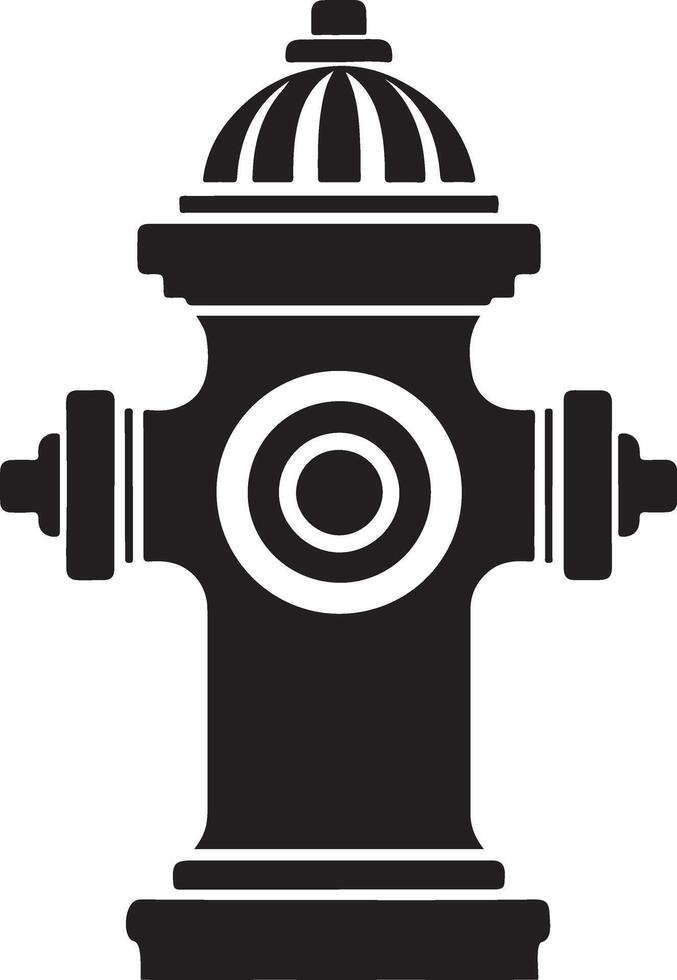 Fire hydrant silhouette art white background vector